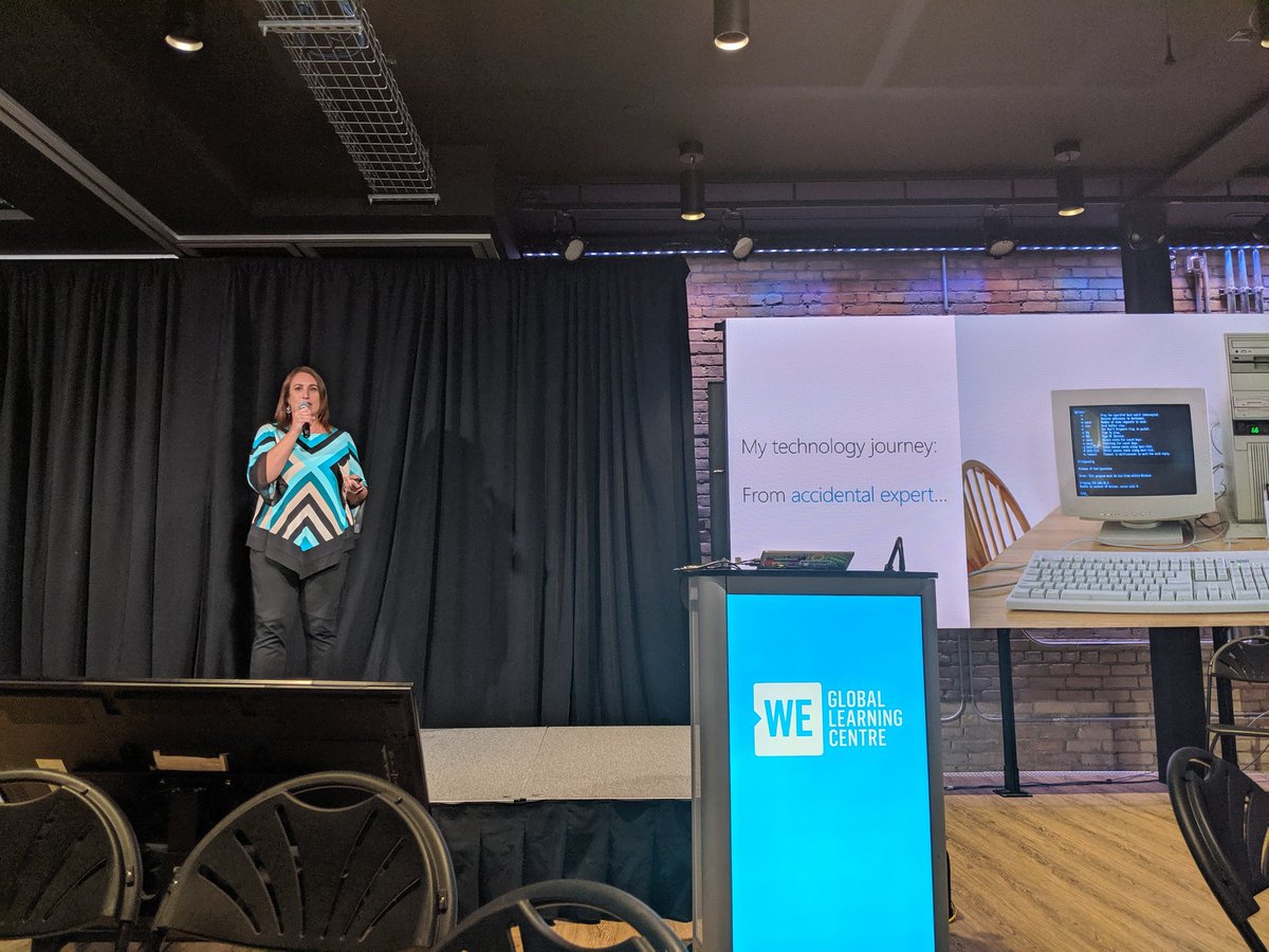 mspaperless's tweet photo. Sonja Delafosse @sdelafosse, Senior Manager, Microsoft Educator Programs, shares her technology journey and how she became an accidental 'expert' to a global teacher engagement manager with Microsoft @MicrosoftEDU @MicrosoftEduCA
@WEMovement #WeTeachers
#WeSchools #EdSummit19 https://t.co/hBGMXSgLJu
