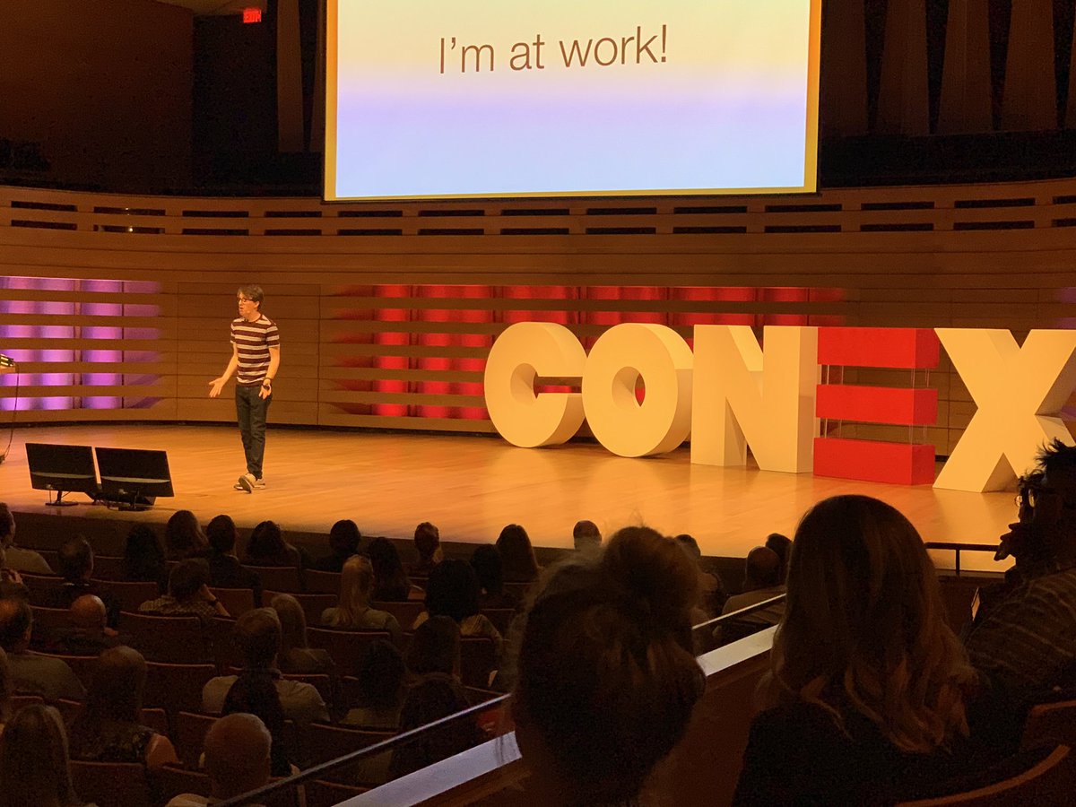 fishuw's tweet photo. @veitchtweets literally cracking up a room of marketers. Just what we needed! Thanks @Uberflip for bringing him to #conex https://t.co/MCf4eQXhYH