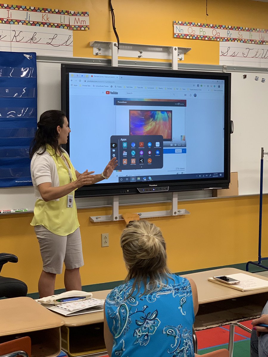 principalwerner's tweet photo. Have to give a HUGE #koproud shout out to @TheITPersin for helping with our @LearnPromethean retraining. Looking forward to see how our teachers and kiddos use this awesome panel. Let’s get to it @KatieMarxEC 😃 https://t.co/ftrClkXPkm