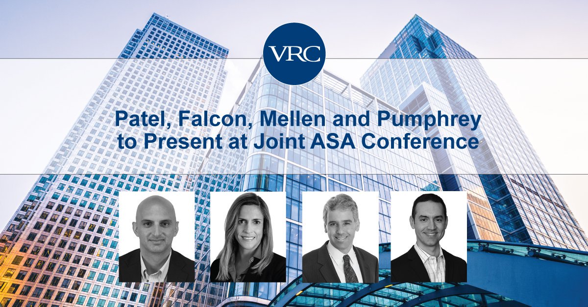 VRC's PJ Patel, Mercedes Falcon, Chris Mellen and Anthony Pumphrey will present at the  <a href="/ASAappraisers/">ASA</a> Joint Advanced Business Valuation &amp; International Appraisers Conference, August 25-27 in #NYC. #ASANYC2019 Learn more here >>> hubs.ly/H0knGFC0