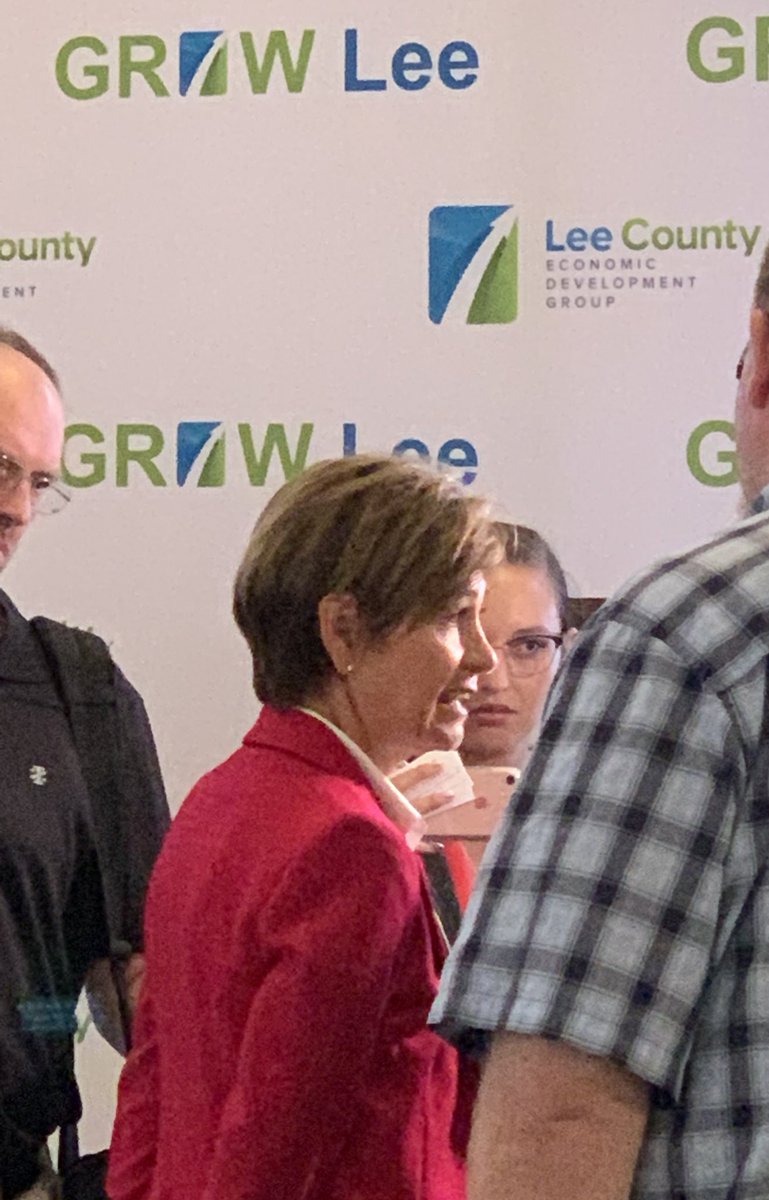 redodds's tweet photo. Today the Lee County Economic Development Group held their annual meeting. Governor Kim Reynolds was our key note speaker.  It is always a special day when the Governor visits Lee County. https://t.co/kPz1cGecLK
