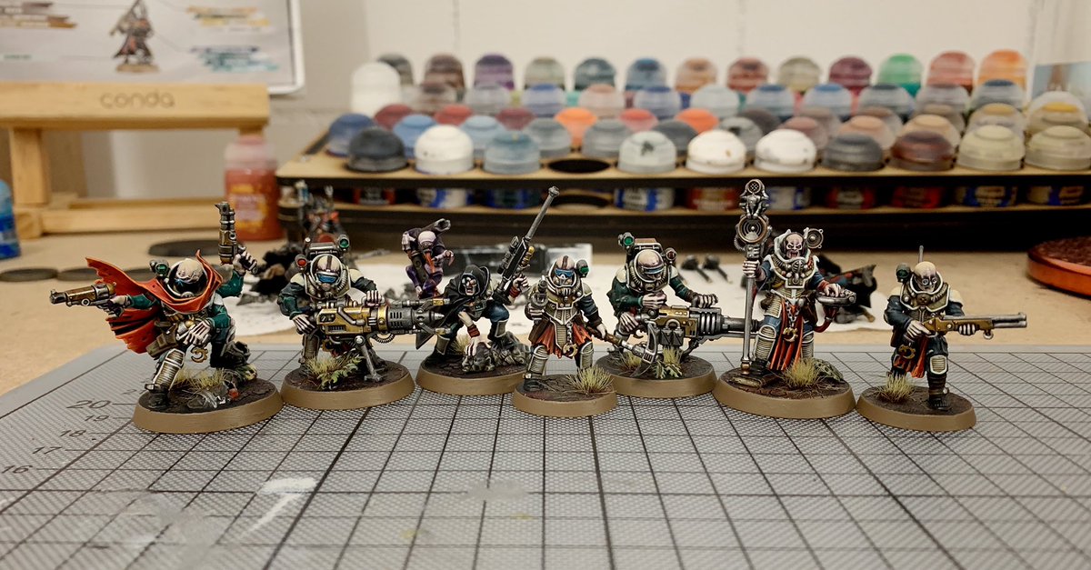 ControllerCult's tweet photo. The WiP Genestealer Cult #KillTeam. I'll add a Nexos, Biophagus, Primarch, Magus and Primus. Because i can. #GenestealerCult #Warhammer40k #wepaintminis https://t.co/qPgkjYq3DW