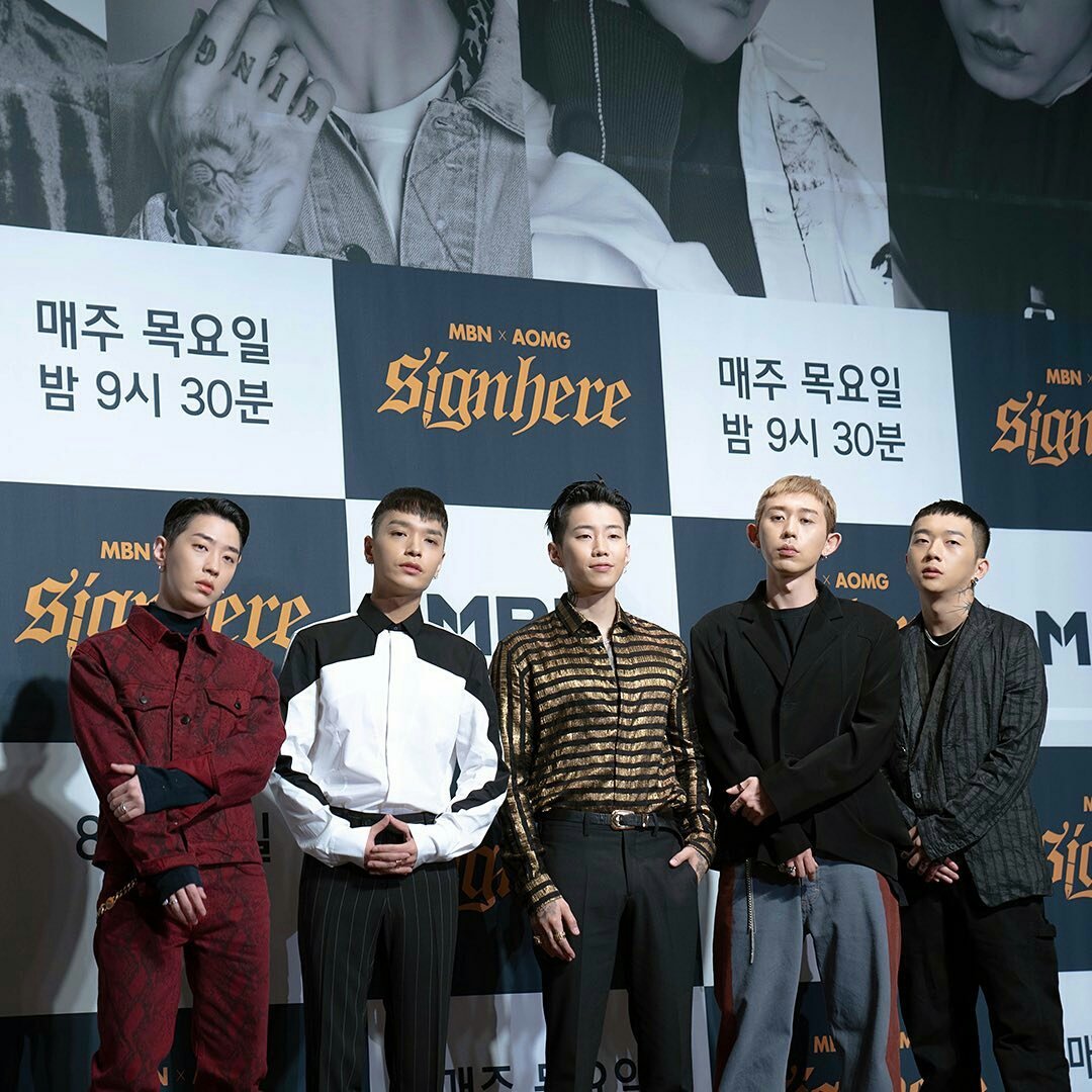Arg_JayPark's tweet photo. [📸] @signhere_aomg Via Instagram:
La escena de presentación de Producción del programa #Singhere  por fin empezó, con Jay Park, Simon Domic, GRAY, Woo Wonjae y Code Kunst.

@callmegray @callmegray @code_kunst @munchinthepool @longlivesmdc
@jparkitrighthere @aomgofficial https://t.co/QfLZWksOKy
