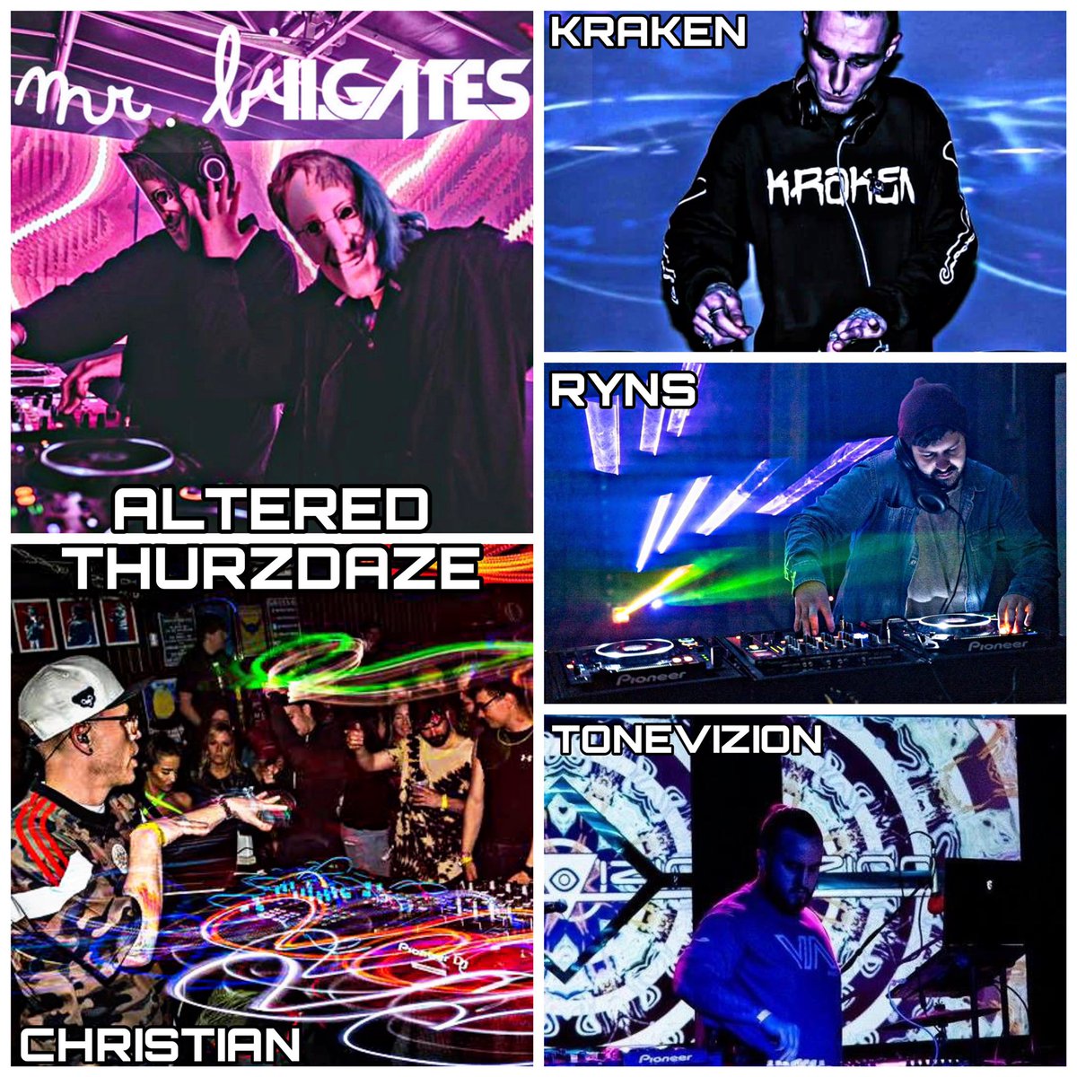 Tonight's the night! #AlteredThurzdaze with #MrBillGates! <a href="/mrbillstunes/">Mr. Bill</a> &amp; <a href="/illGatesMusic/">ill.Gates - NEW EP w BOOGIE T</a> at <a href="/TheMousetrap/">The Mousetrap</a>! 🔥 Support from <a href="/ChristianTheDJ1/">Christian the DJ</a>, #Kraken, <a href="/RYNSmusic/">RYNS💧</a> &amp; #ToneVizion! Can't wait to RAGE! Tix available at the door, or get 'em here: facebook.com/events/6556557… - see ya there!