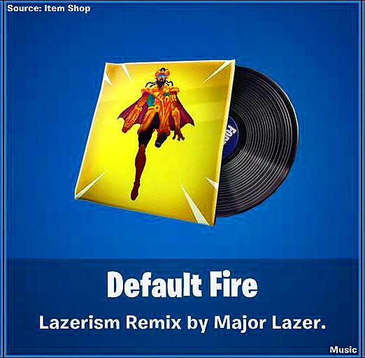 FortniteFanat19's tweet photo. 2 songs will be in the item shop later called default fire and default vibe be prepared for them. #fortnite #epicgames #2songs #lateron #itemshop #defaultfire #defaultvibe #majorlazer #fortnitegaming #fortnitegamer #fortniteforever @FortniteGame @EpicGames @MAJORLAZER https://t.co/UxDmXjXRiW