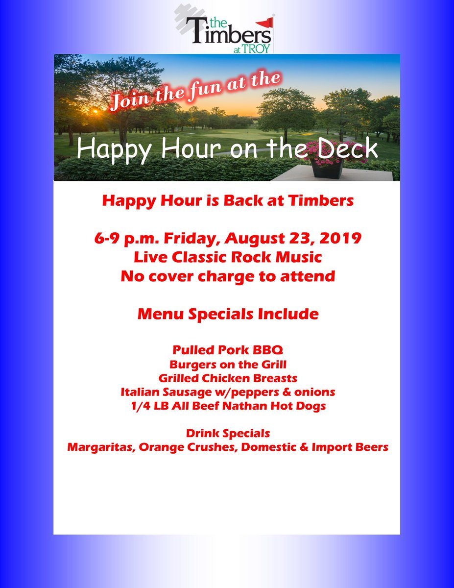 Join us this Friday for Happy Hour on the Deck! #KemperSports
