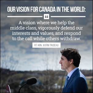 Our government has stood up for Canadian interests on the global stage over the past four years. Canadians know we are better off when we work together to support peace and security, sustainable development and economic growth.