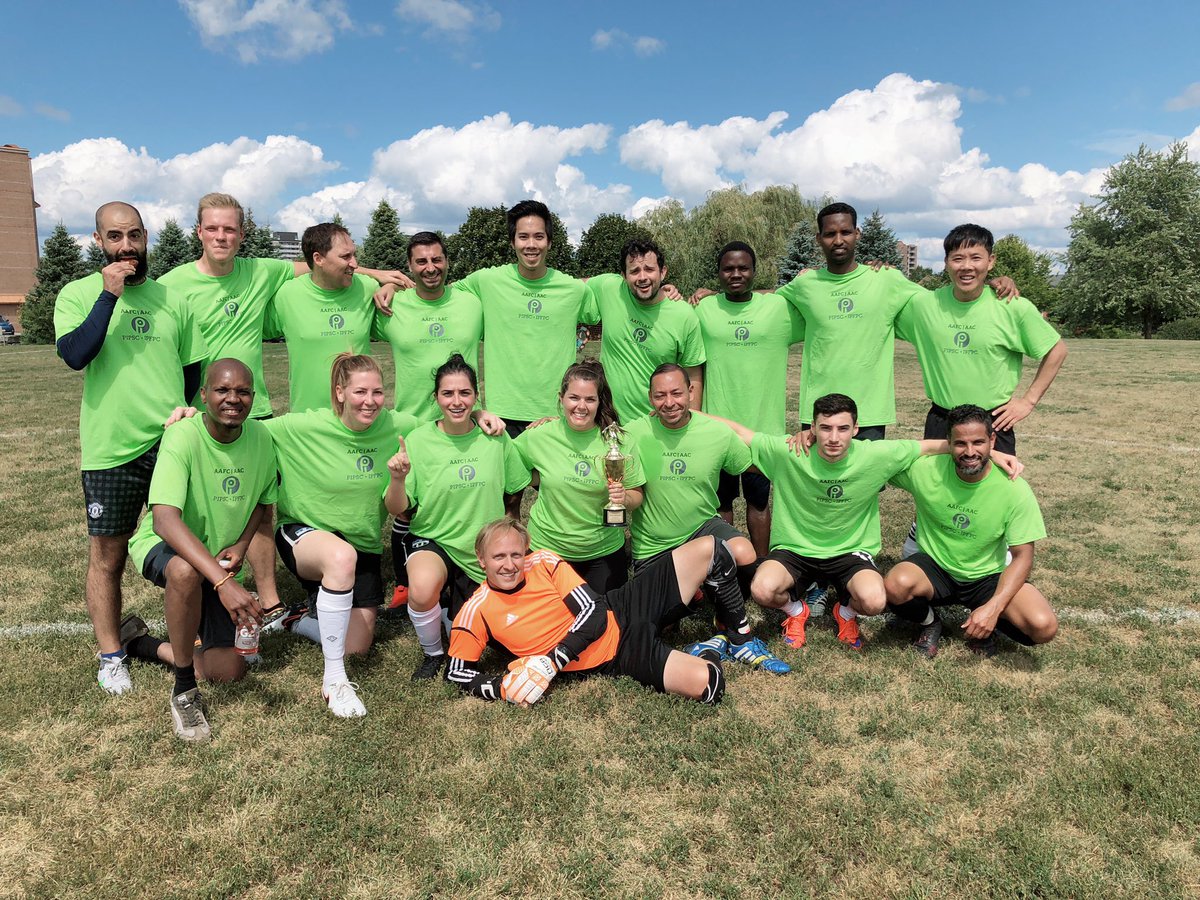 RobButler's tweet photo. Took a break from work at @TBS_Canada to guest MC the @GCWCC_CCMTGC annual @AAFC_Canada vs. @CFIA_Canada soccer tournament.  Ran into some old friends as well!

Always a great time @BruceRadburn, and it’s right across the street from my home office 😄.

#GCWCC #CCMTGC https://t.co/SHXraN5kAV