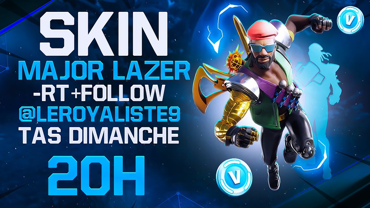 LeRoyaliste9's tweet photo. 🎁 concours skin 🎁

Pour participer:

- follow @LeRoyaliste9 
- RT

Tirage ce dimanche à 20h

Bonne chance 🍀 https://t.co/lEf1DzJPzY