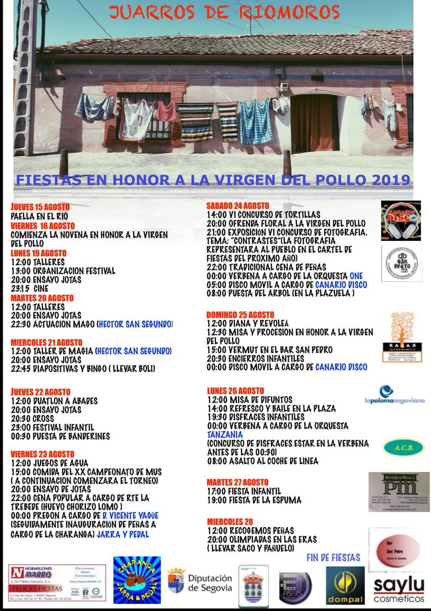 ¡Del viernes al sábado estaremos en Juarros de Riomoros para disfrutar con todos vosotros! 🤩