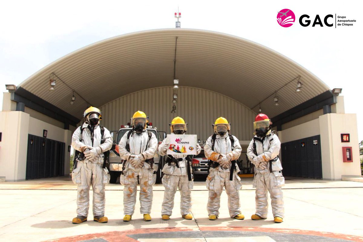 GrupoAptChiapas's tweet photo. En este día felicitamos y reconocemos la destacada labor del cuerpo de bomberos de nuestros Aeropuertos Internacionales Ángel Albino Corzo y de Palenque.
#DiaDelBombero #Seguridad #Calidad #Bomberos #Felicidades #GAC #AIAAC #AIP #SEI 👨‍🚒👨‍🚒🚒 https://t.co/3bCH7BMgX5