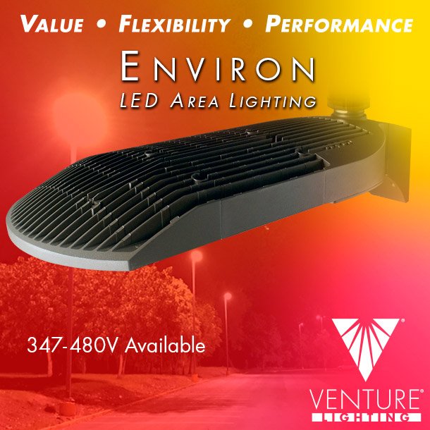 iQDesignProduct's tweet photo. VentureLighting: LED area lighting available in 120-277V and 347-480V
https://t.co/hfIaiYxMzD
Do you know where Venture's Environ LED luminaries have been installed? Post or send us photos of your Environ installations
#VentureLighting #EnvironLEDareaLi… https://t.co/RWtWYKRaWX