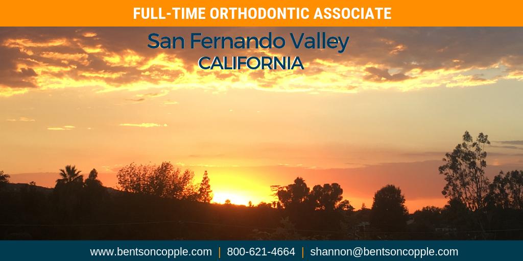 BentsonCopple's tweet photo. A growing practice in San Fernando Valley, California is looking for a full-time orthodontic associate. To learn more about this opportunity, please forward your CV and letter of interest to shannon@bentsoncopple.com. #orthodonticjobopportunity #bcarecruiting https://t.co/2i6Wy9nBbQ