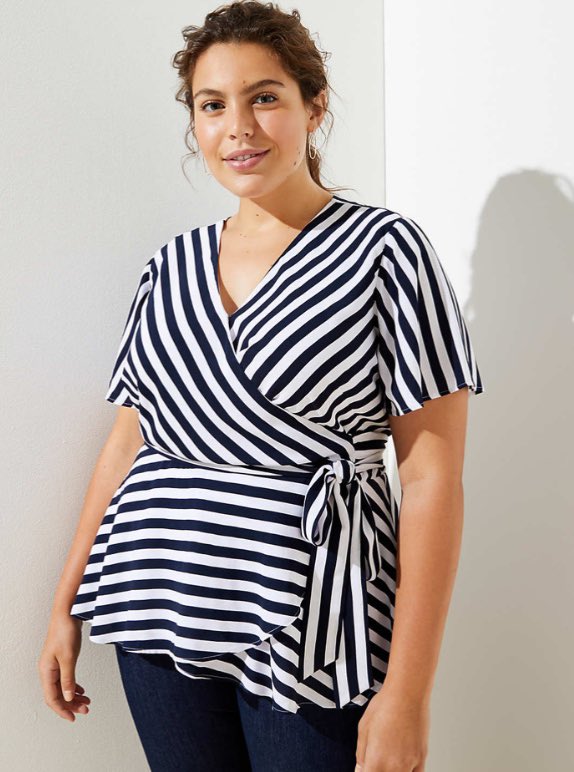 EstrellaFReport's tweet image. Striped Dolman Wrap Blouse, Shop Here fave.co/2ZbbhoN
@LOFT #loftplus #loft #shopping
