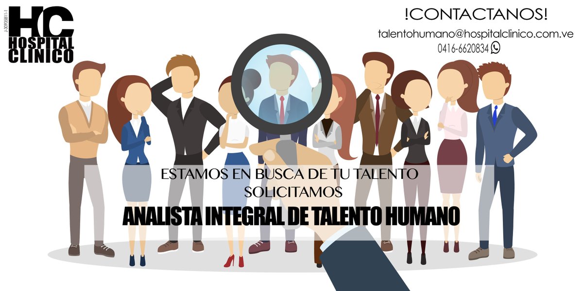 ¡Forma parte de nuestro equipo de trabajo!
Envíanos tu currículum vía correo electrónico:
Talentohumano@hospitalclinico.com.ve

Ahora también puedes escribirnos a través de WhatsApp Messenger.
0416- 6620834