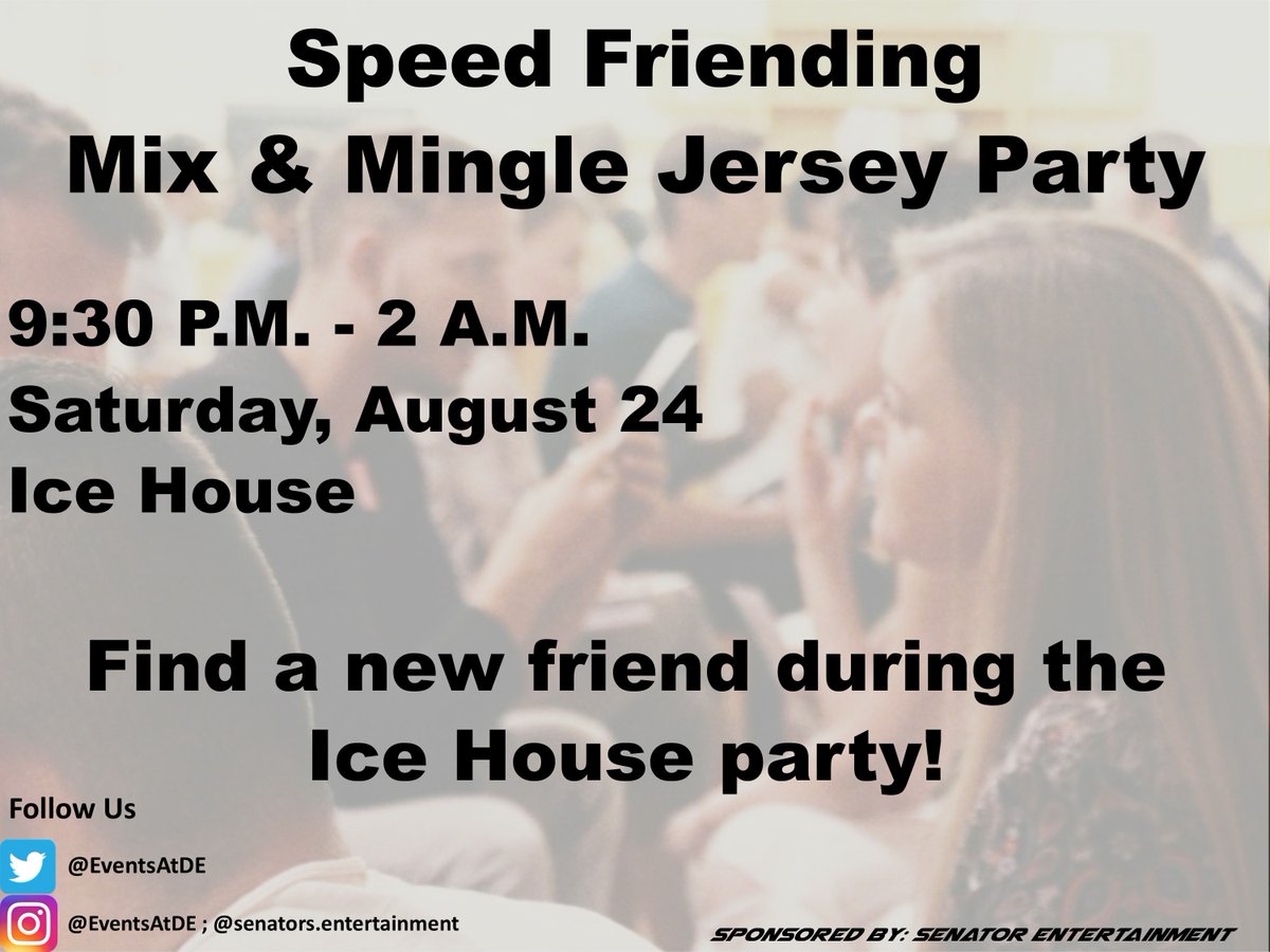 EventsAtDE's tweet photo. Come in and find yourself gaining friends at the Icehouse this weekend!

⏰: 9:30 P.M. - 2 A.M.
📆: Saturday, August 24
📍: Ice House https://t.co/niE76RrRYP