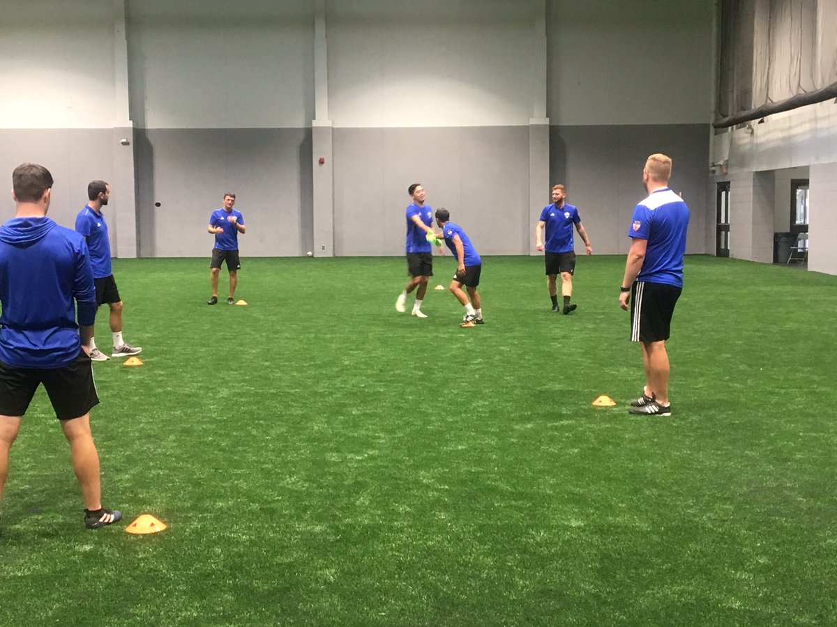 ddemma21's tweet photo. Coach Ed is back to get ready for the Fall season!  Great sessions Jared and Bob !!#continuousimprovement. @BlaineSoccerMN  #P1soccer https://t.co/CVAMHCqJo4