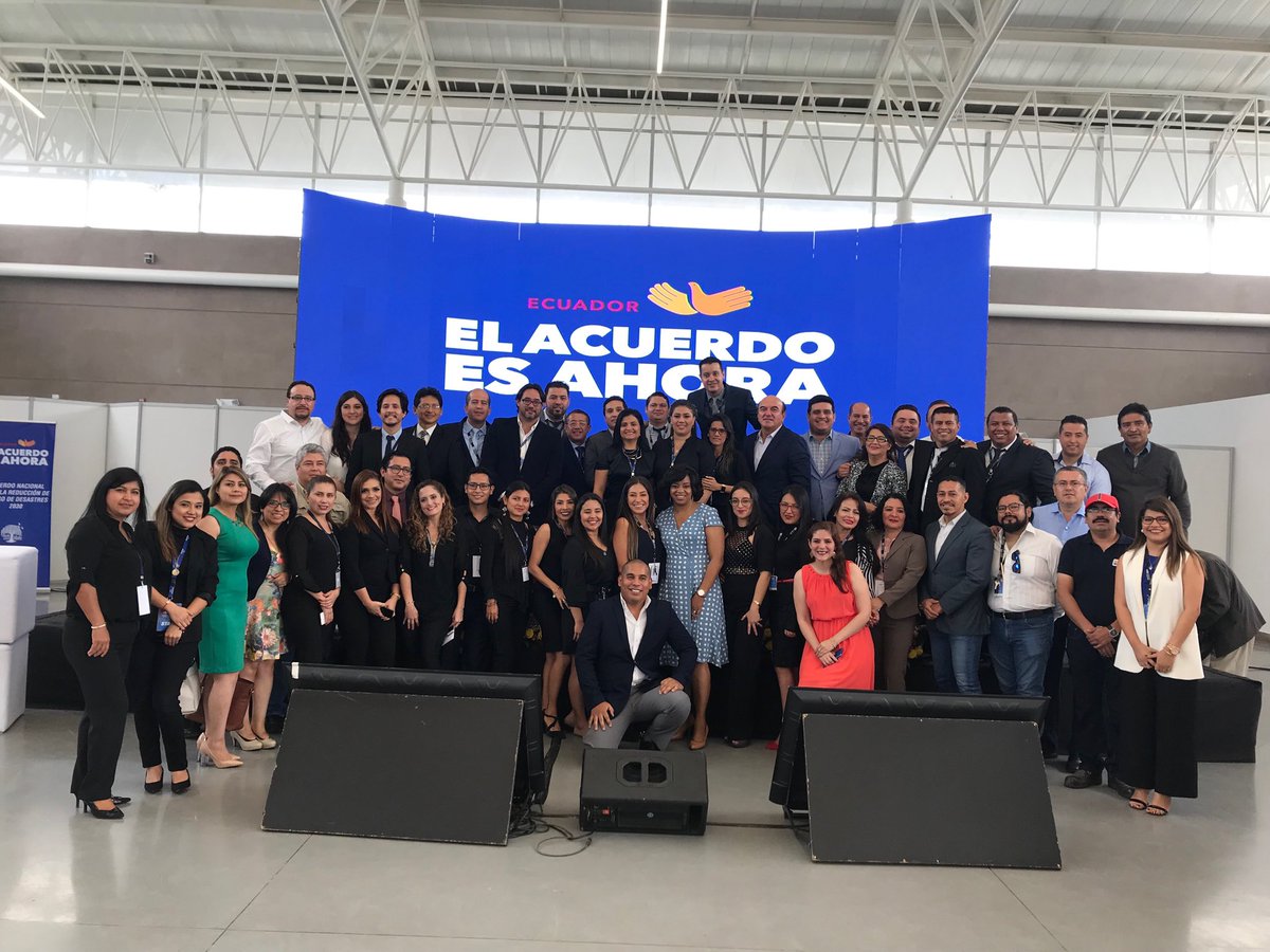 Este es el mejor equipo de trabajo de ⁦<a href="/Riesgos_Ec/">Riesgos Ecuador</a>⁩. Gracias por el apoyo. #AcuerdoNacionalEcuador