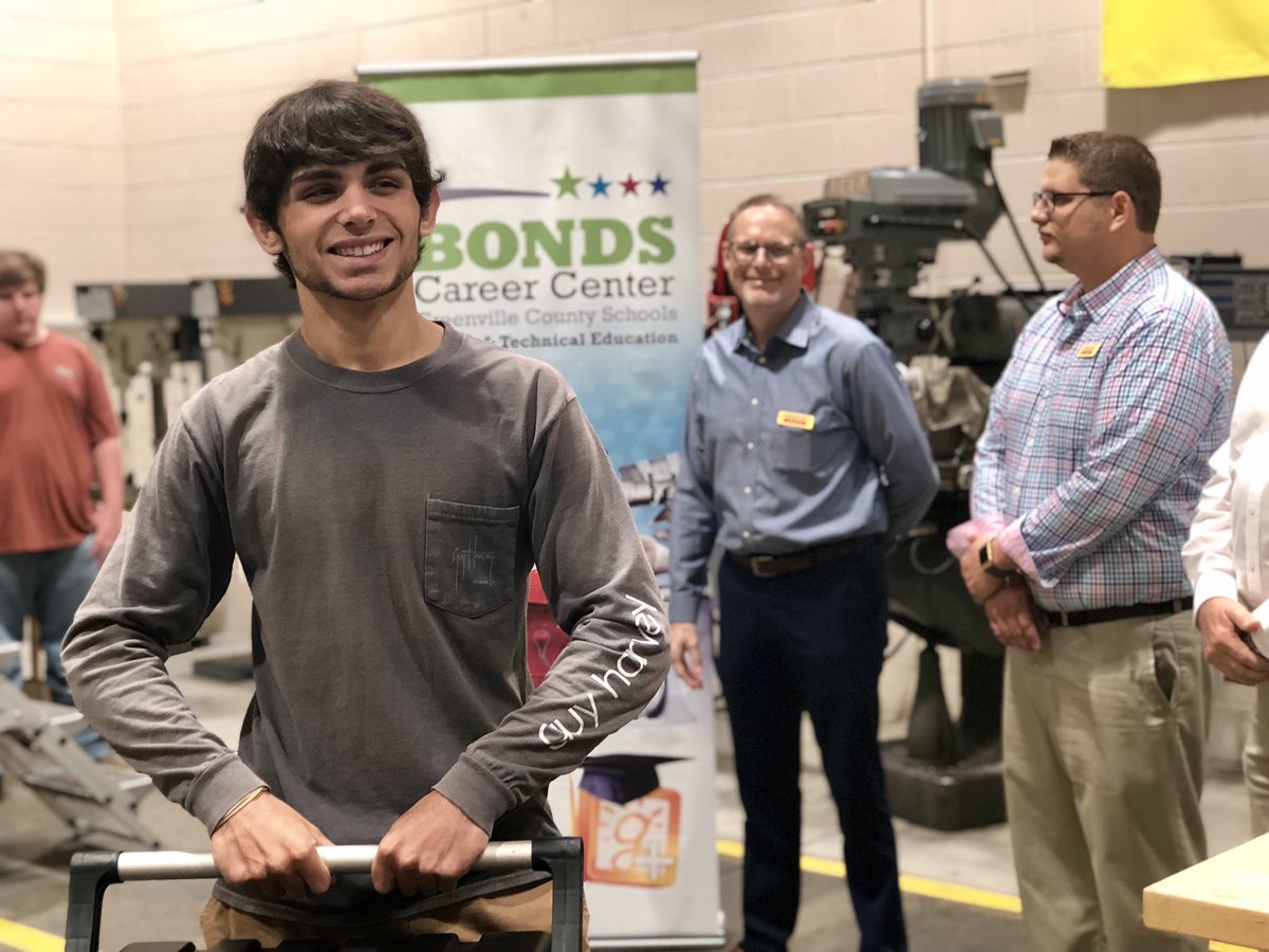 Thanks <a href="/SandvikCoro_US/">Sandvik Coromant US</a> for donating tool kits to every first year machine tool student <a href="/BondsCareer/">Bonds Career Center</a>. Your gift removes a financial barrier and allows students focus on being college and career ready. <a href="/GreerChamber/">GreerChamber</a> #graduationplus #buildingabettergraduate
