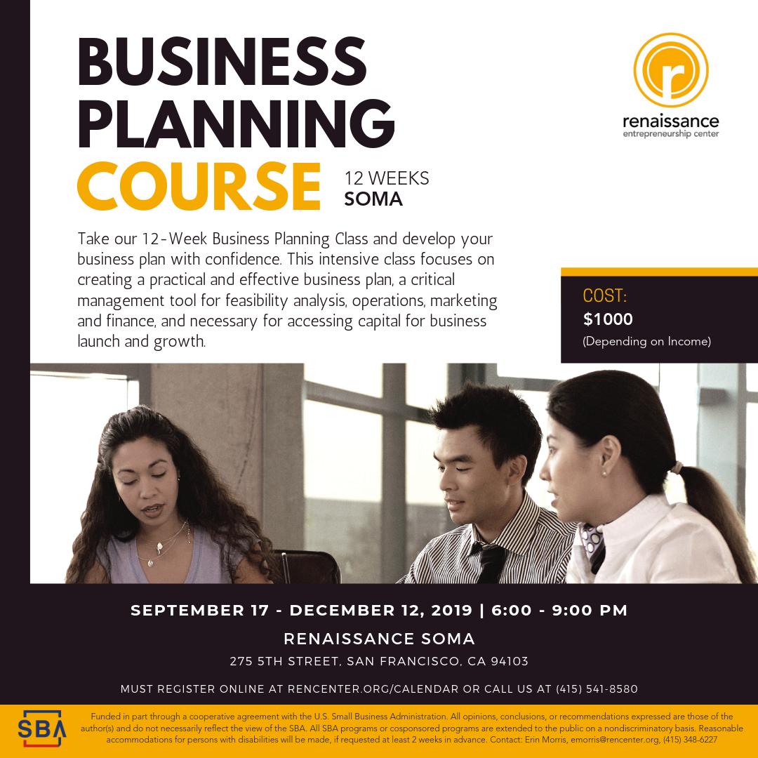 Save the date for our upcoming Business Planning class! We are just one month away from the start, on September 17! Write a full business plan over the course of 12 weeks with lessons in finance, marketing and more! Get more information and register here: bit.ly/2LUu7JC