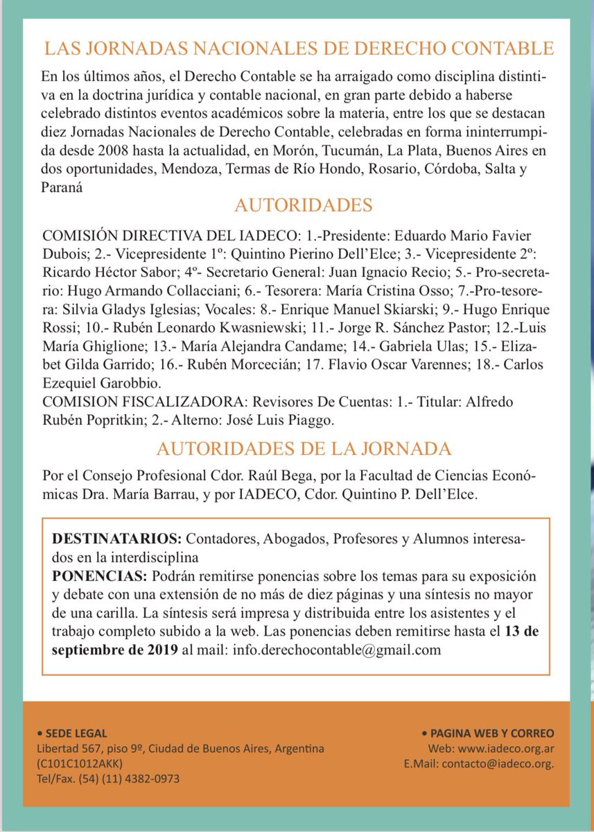popritkin's tweet photo. Jornada de #DerechoContable
27/9 Mar del Plata https://t.co/DocOn9skgA