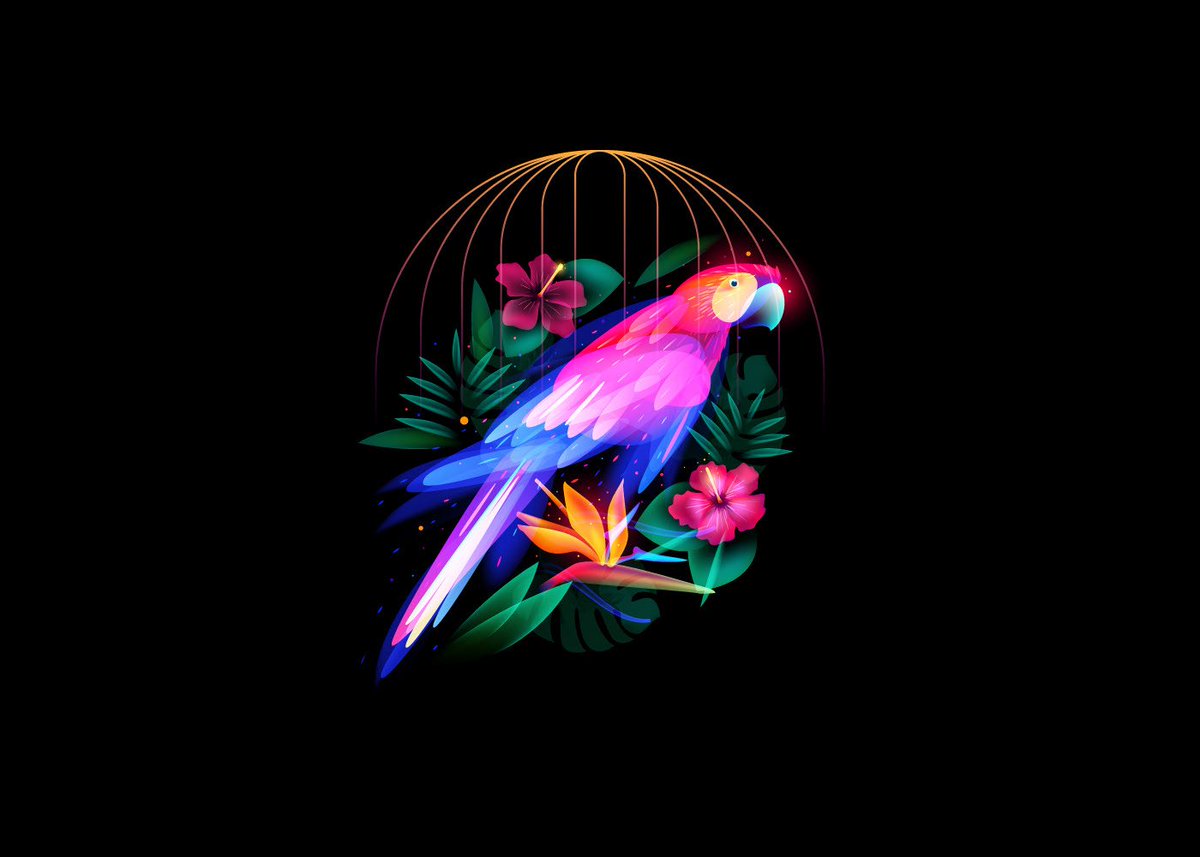 creativecloud's tweet photo. Familiar animals illustrated in fantastical light &amp; color by @IlyaShapko using @Illustrator: https://t.co/zduFQvmmhk https://t.co/rlvlsXzzTu