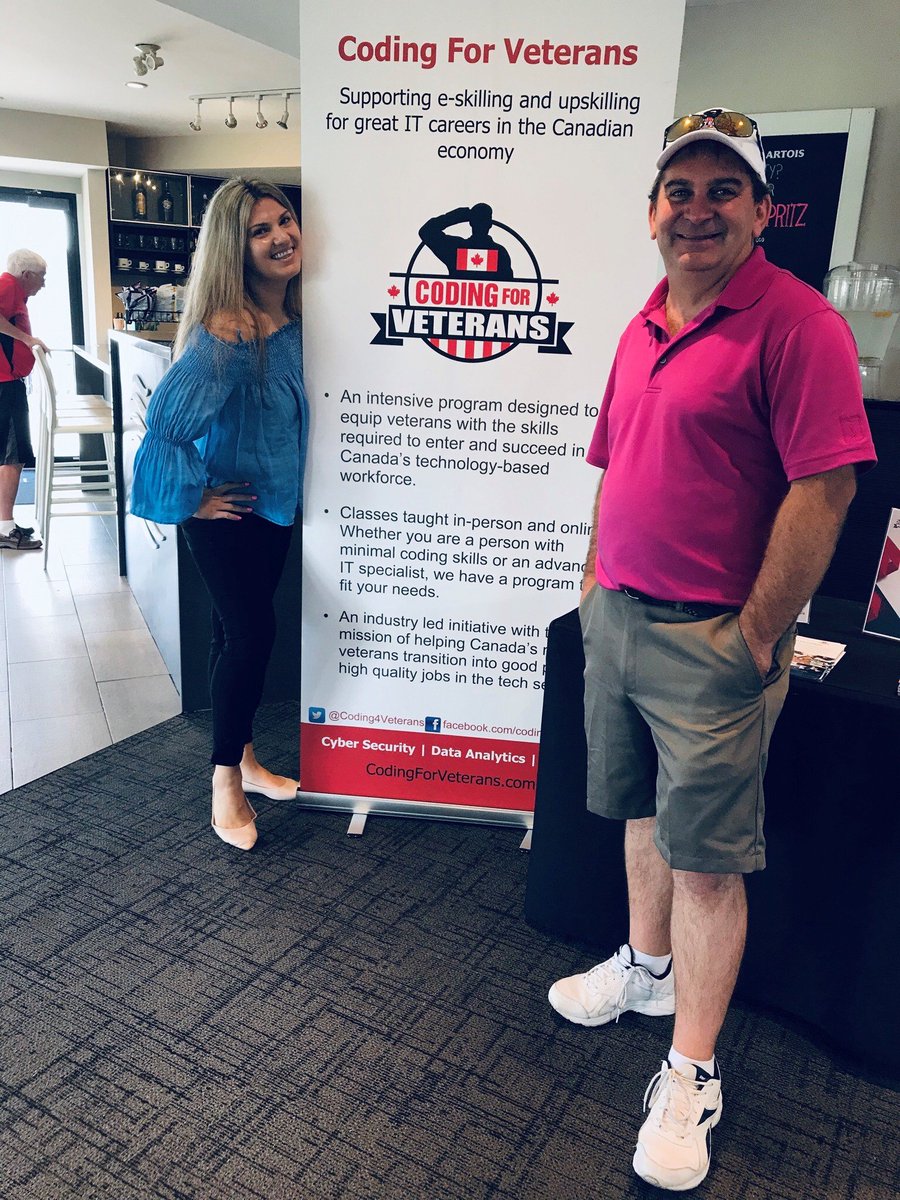 storeforce's tweet image. Today, our UX Designer @KamilaKurpan joined the folks at @Coding4Veterans for their annual golf classic in support of Canadian veterans looking to transition into Canada’s ICT sector. #codingforveterans #volunteer #storeforce