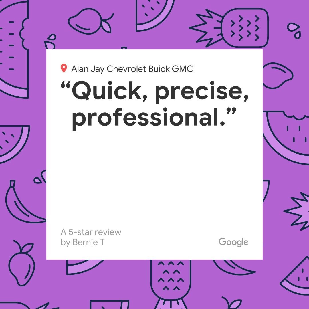 AlanJayGM's tweet photo. Thanks for the kind words, Bernie! #SmallThanks #AlanJayGMSuperstore #Chevrolet #Buick #GMC https://t.co/I4oTC9Yahz