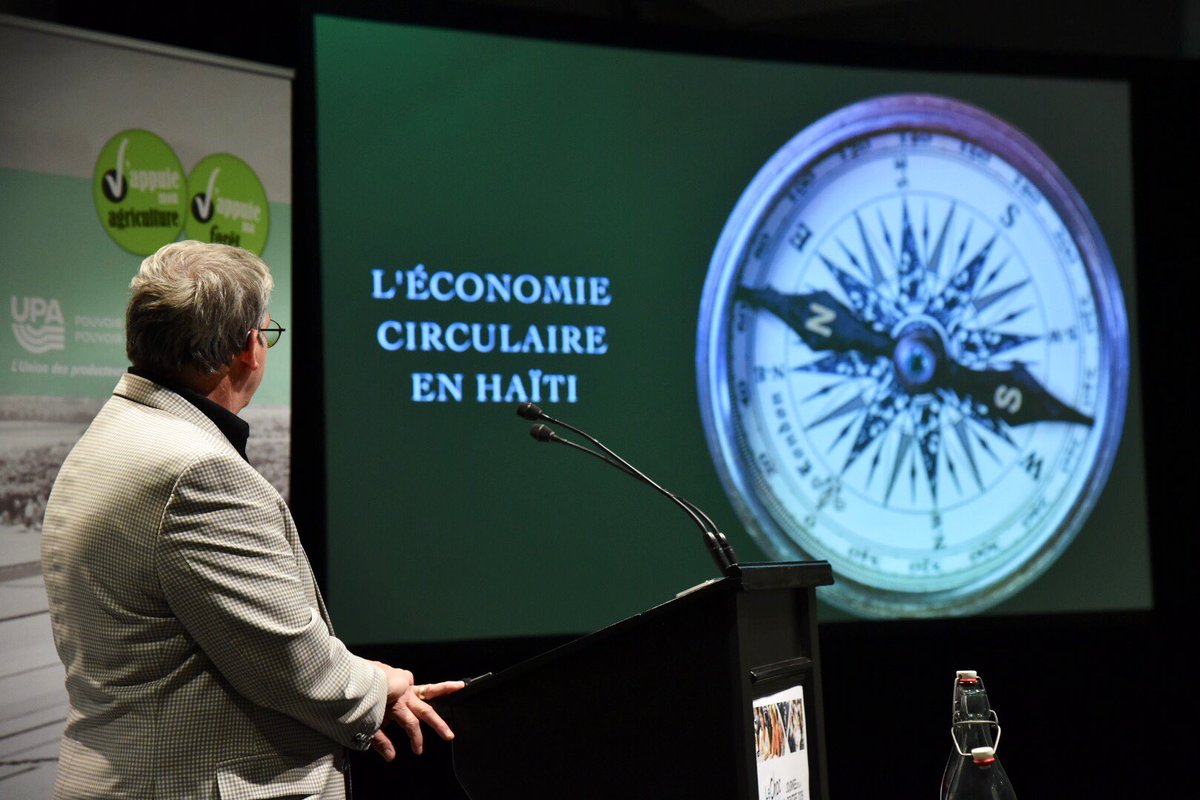 upaqc's tweet photo. André Beaudoin, secrétaire général d’@UPA_DI :
«Dans les années 70, Haïti s’autosuffisait à 80%. Aujourd’hui le pays dépend à 80% des importations. Pour inverser la dynamique, il faur valoriser l’achat de produits locaux» #CantinesScolaires https://t.co/rdt4x5XXvk