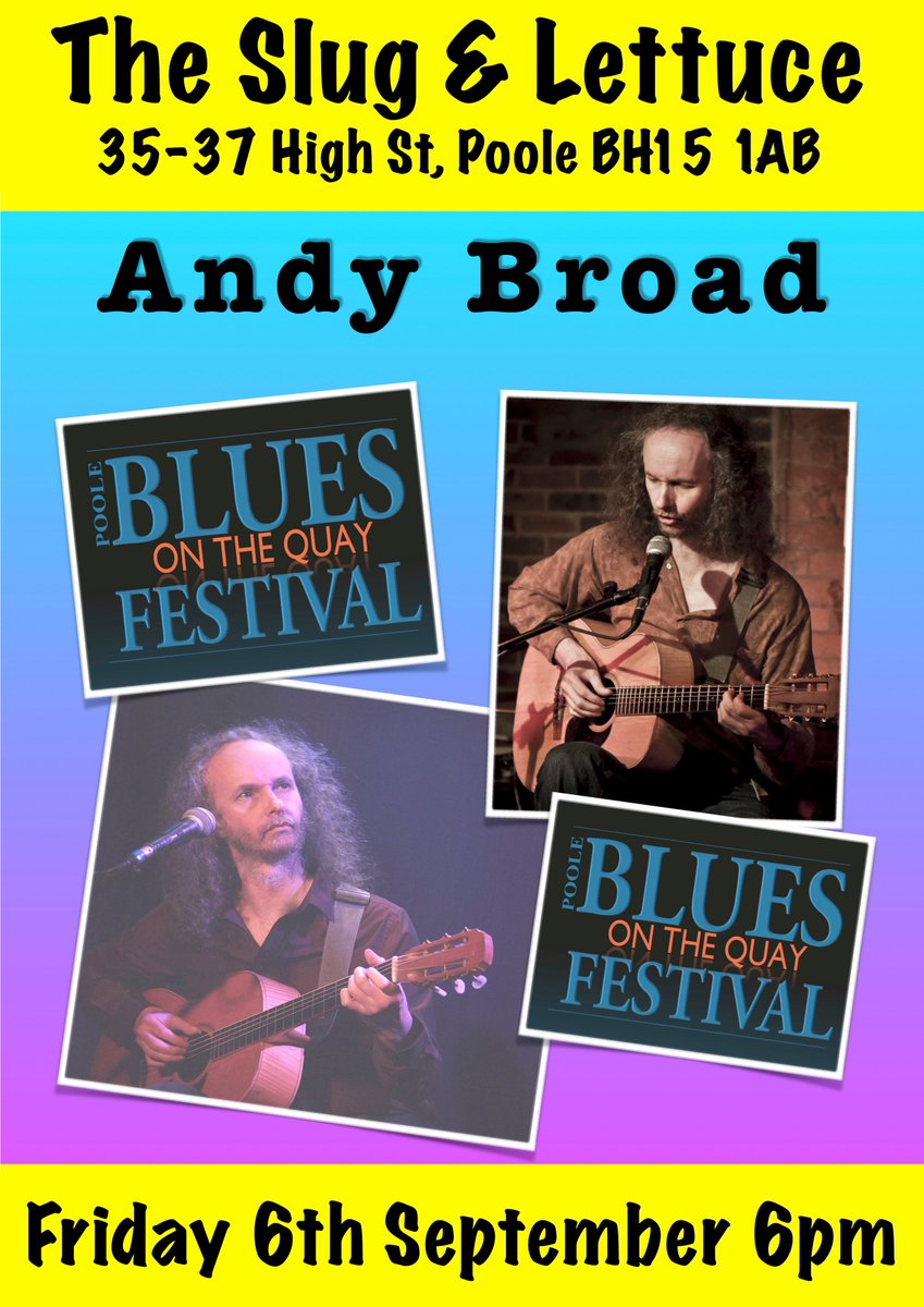 broadblues's tweet photo. Two solo gigs coming up at Poole Blues Festival
 #poolebluesfestival https://t.co/B6RxCWuJtU