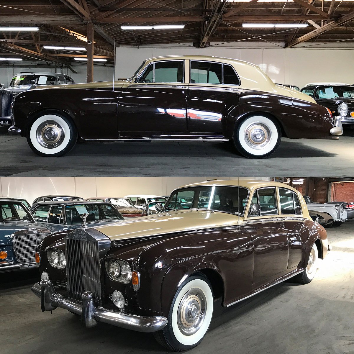 BHCarClub's tweet image. Rate this Rolls from a 1-10! COMMENT BELOW ⬇️⬇️⬇️
1965 Rolls-Royce Silver Cloud III LHD 💵 $29,950
Champagne brown with a brown interior 
#SolidWheels #WhiteWallTires #AutomaticTransmisison