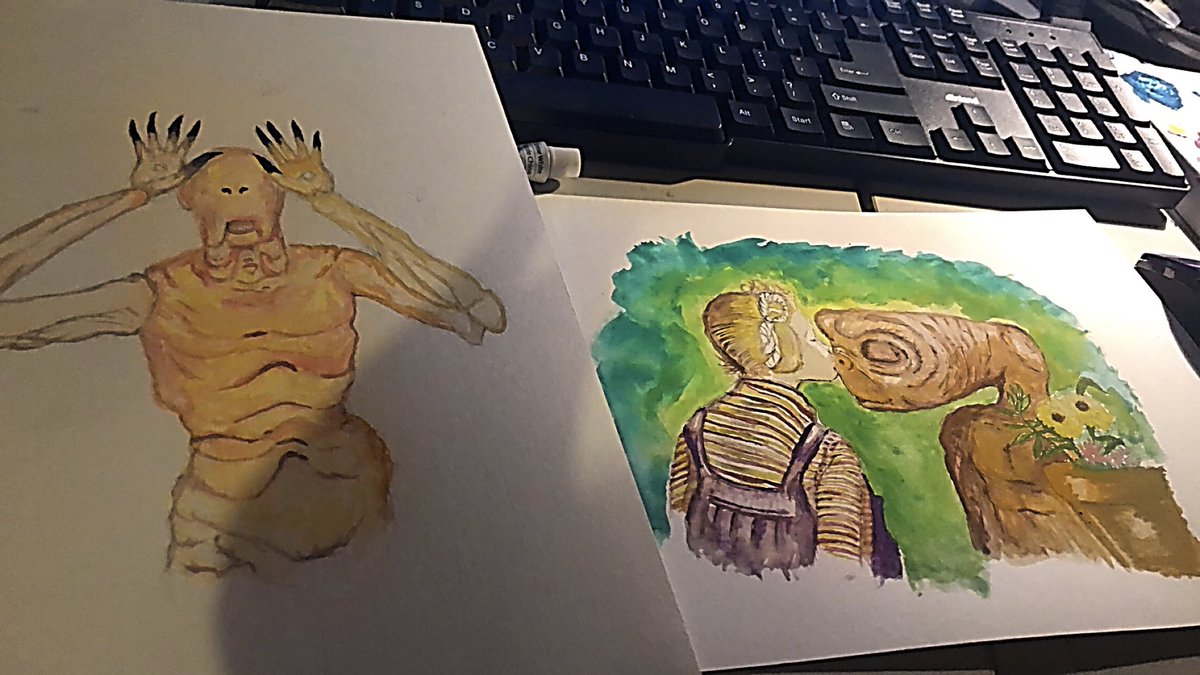 SmashleeArt88's tweet photo. #WIP #et #paleman #panslabrynth #painting https://t.co/STT3BnecZ8