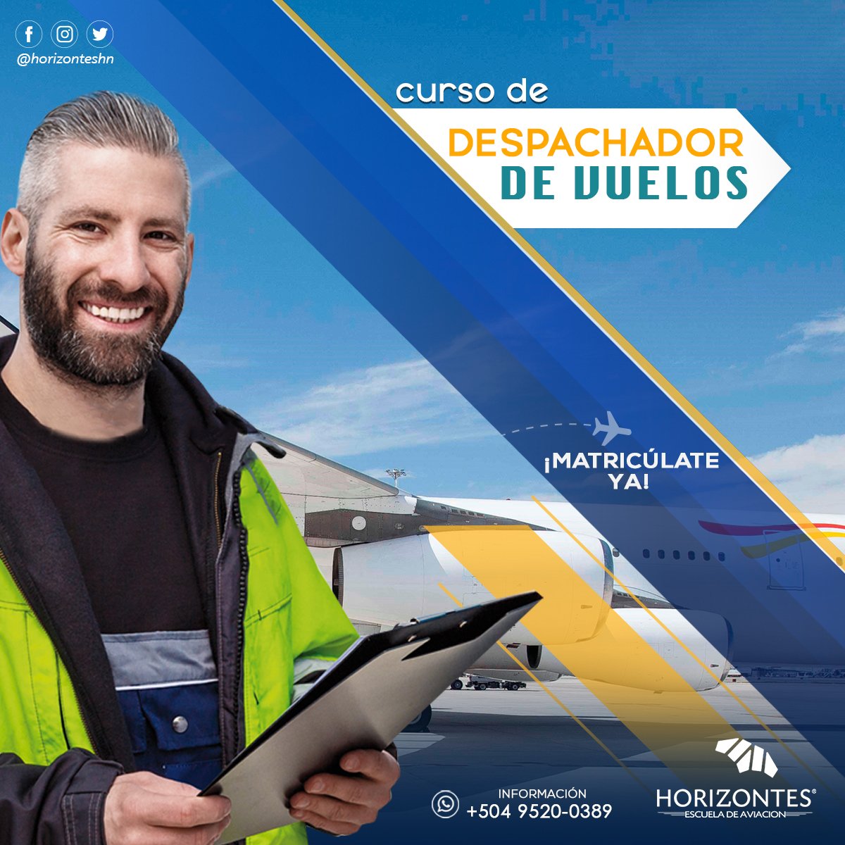 Horizonteshn's tweet photo. ✈️CURSO DE DESPACHADOR DE VUELO
Conviértete en un Profesional Aeronáutico

📝Inscripciones Abiertas para San Pedro Sula y Tegucigalpa
🗓Inicio de Clases 08 de octubre de 2019

📌Info: https://t.co/S9wAZq5gGq

🌐Ingrese a: https://t.co/dW0vTa1Abq https://t.co/1IpDD1oQlh