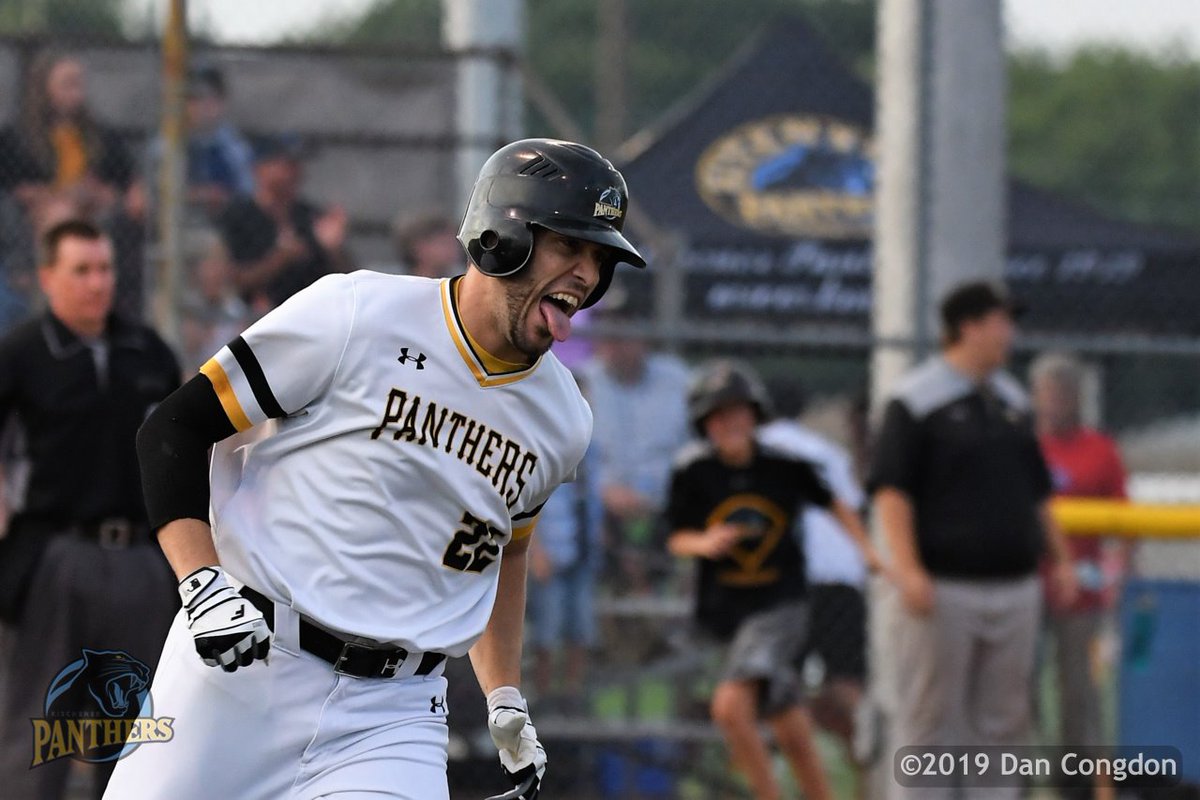 dancongdon's tweet photo. ⚾️ Brian Burton's grand slam in the bottom of the 2nd inning was a big chunk of the @IBL_Panthers scoring. They took a 2-0 lead in the best-of-seven series against the @HamCardinalsIBL. Next game is Friday in Hamilton. Next home game is Saturday at 7pm. #Panthers101 #HomeRun https://t.co/Wp82sqgSMo