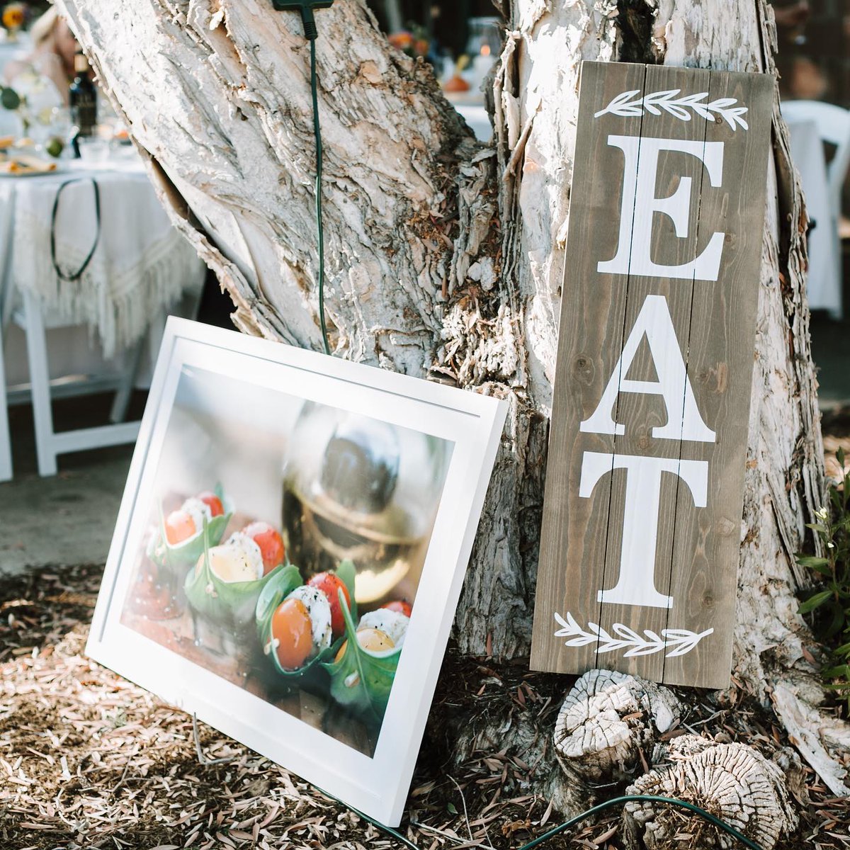 Nick &amp; Bay Nigro from <a href="/comewecreate/">Nick & Bay</a> got creative w/ our Framed Fine Art Prints as decor for their recent backyard wedding! They chose Flat Wood Frames &amp; Barnwood Frames to fit the theme. Save 20% off Framed Photographic &amp; Fine Art Prints through Mon. 8/26: bit.ly/2NrCso0