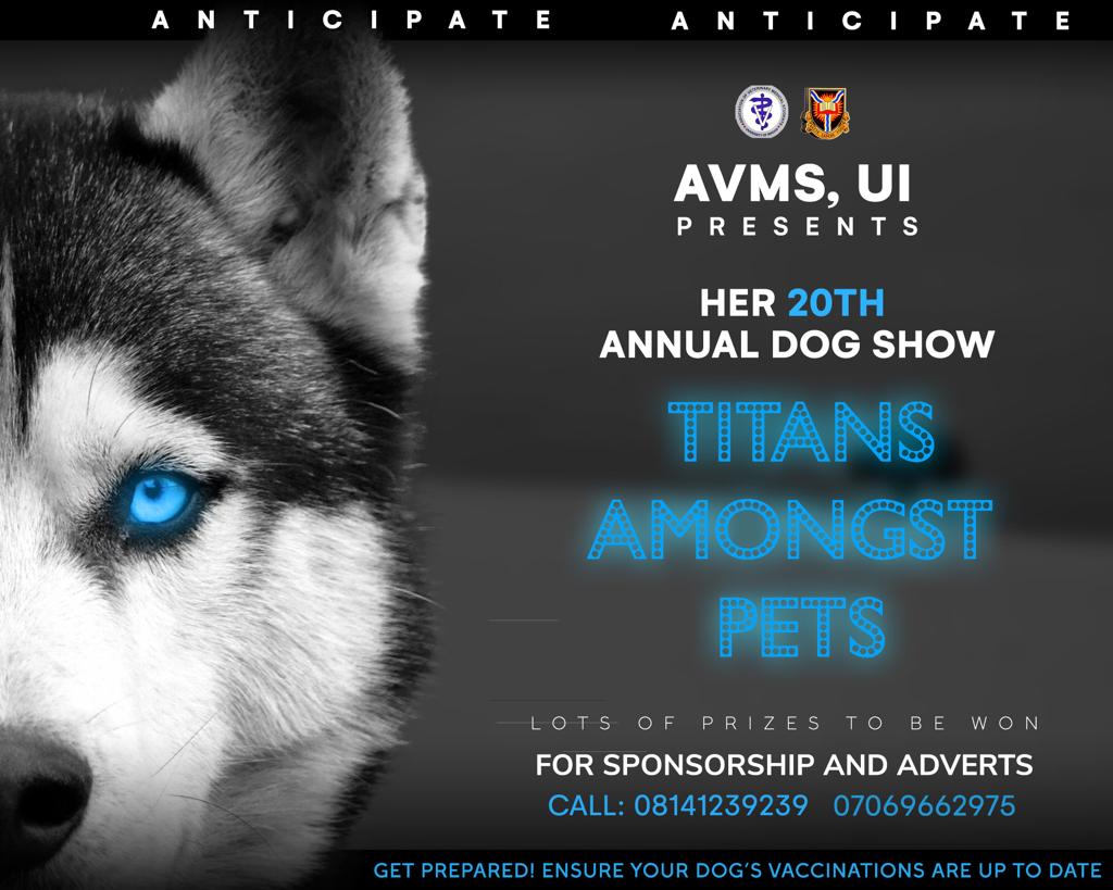 Avms_unibadan's tweet photo. #TitansAmongPets.
#AVMSDogShow2019.
#Anticipate!
Kindly like and retweet✌😁 https://t.co/FKuctTzBkj