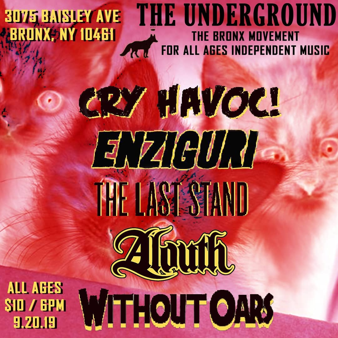 AlouthBand's tweet photo. Next show is in the Bronx!!!
We ain't played there for like two years. Come through 9/20 for a killer time with the boys 🔪🥀
#nyhc #newyorkhardcore #punk #punkrock #ctpunk #cthc #connecticutpunk #connecticuthardcore #metal #hardcorepunk #bxhc https://t.co/o06HgaX3hG