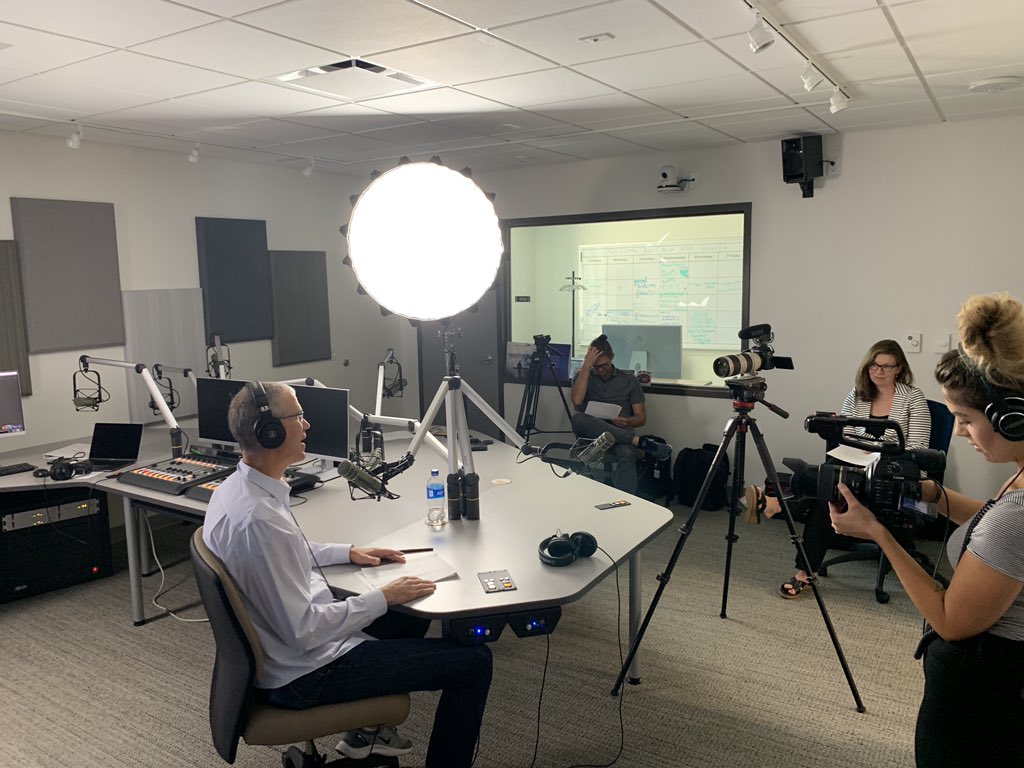 InnovatorsOnTap's tweet photo. Today we recorded a bonus episode of the podcast and shot some of our launch video w/ @TheGoGedders at various locations across @MarquetteU. Take a look behind the scenes 👀 https://t.co/MKehUW4cRc