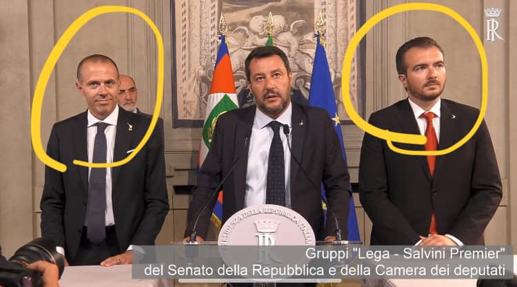 GERARDODiFlume1's tweet photo. Oggi Salvini è salito al Quirinale accompagnato da loro:
- Riccardo Molinari, condannato a 11 mesi per uso indebito di fondi pubblici;
- Massimiliano Romeo, condannato a 1 anno e 8 mesi per peculato.
Prima gli italiani, sì. Da fottere, però.
Che schifo.
Ho finito. Buonanotte 👌🏼 https://t.co/OxMgGCKMRr