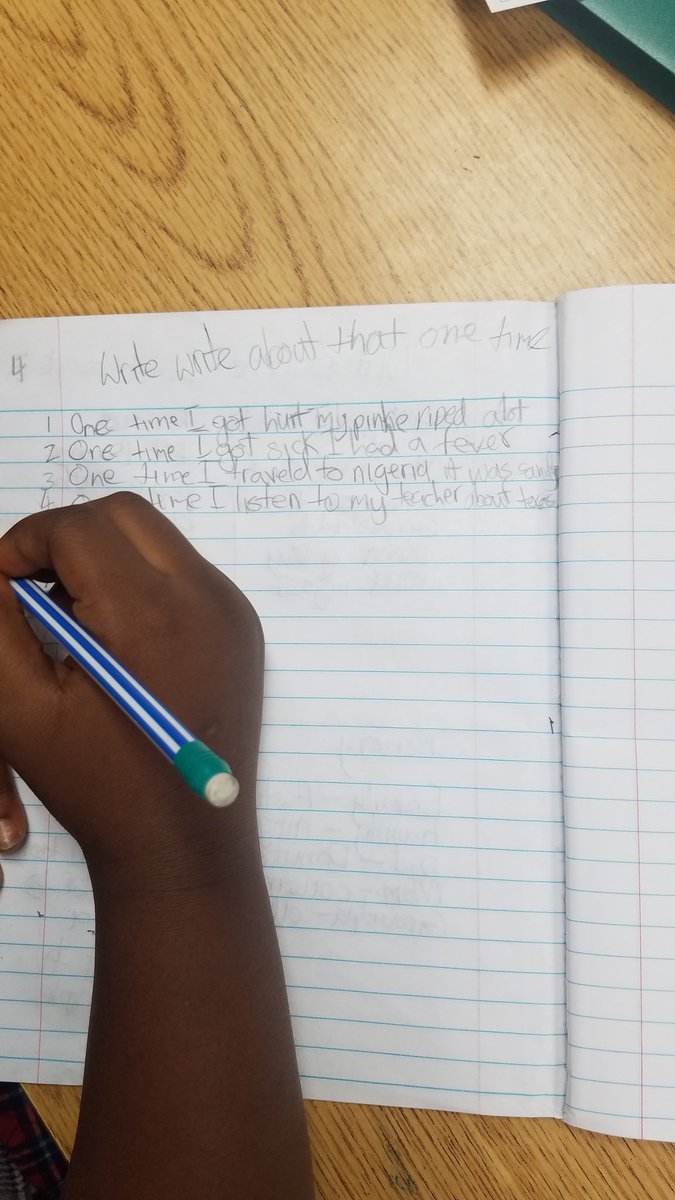 ClassroomDavis's tweet photo. Writers write about "that one time"! #seedideas #fourthgradewriting #texasteachers https://t.co/pzkI3vNsHt