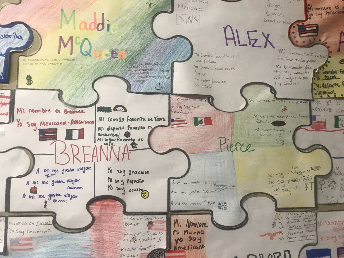 CoachRodCHS's tweet photo. Cultural Identity Puzzle Pieces.
En español: Students spoke about what makes them unique individuals, made connections with peers and explored the details of how we all fit together in our awesome @AustinCrockett  Community!

#CulturalIdentity #AISDProud #AISDGameChangers https://t.co/AsT6j3kdJj