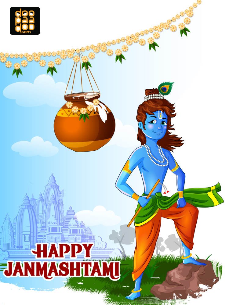 For this, is a special time when family And friends get together, for fun. Wishing laughter and fun to cheer your days, In this festive season of Janmashtami and always.. #HappyJanmashtami…