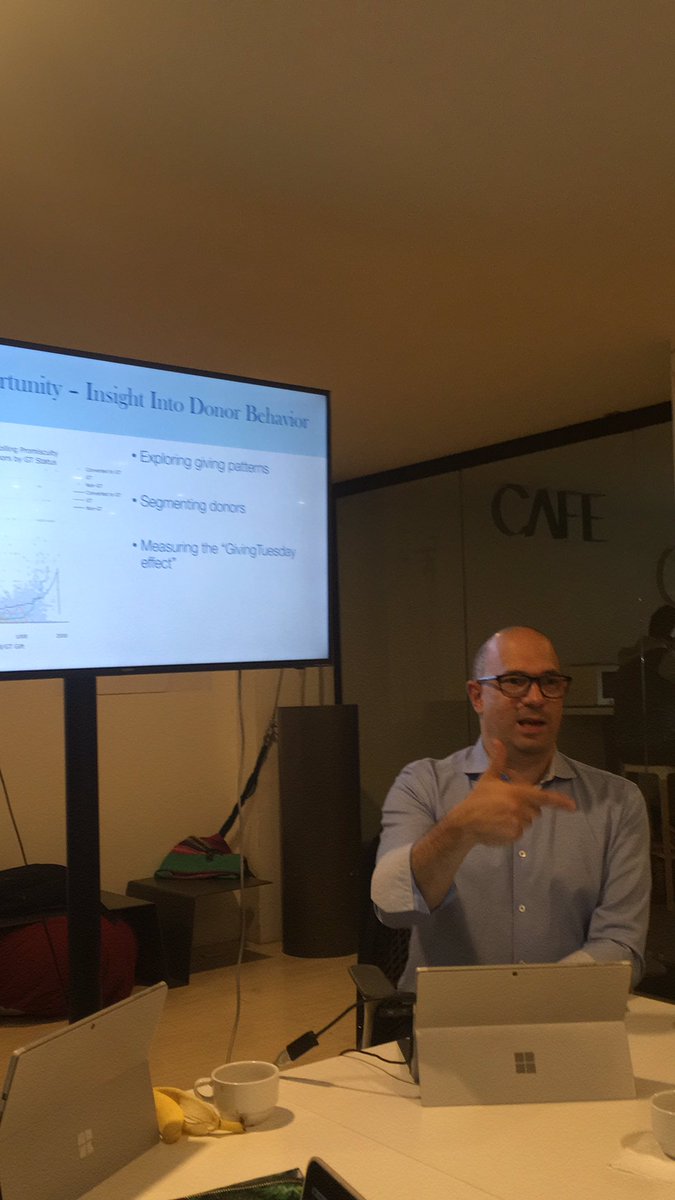 GivingTuesdayBB's tweet photo. DONOR FATIGUE IS A MYTH!
“People don’t grow tired of giving, people grow tired of hearing the same messaging repeatedly“ Woodrow dropping some truth bombs on #donorfatigue at our #GivingTuesday Data Meet Up! @givingtuesday https://t.co/hZayo9x5l5