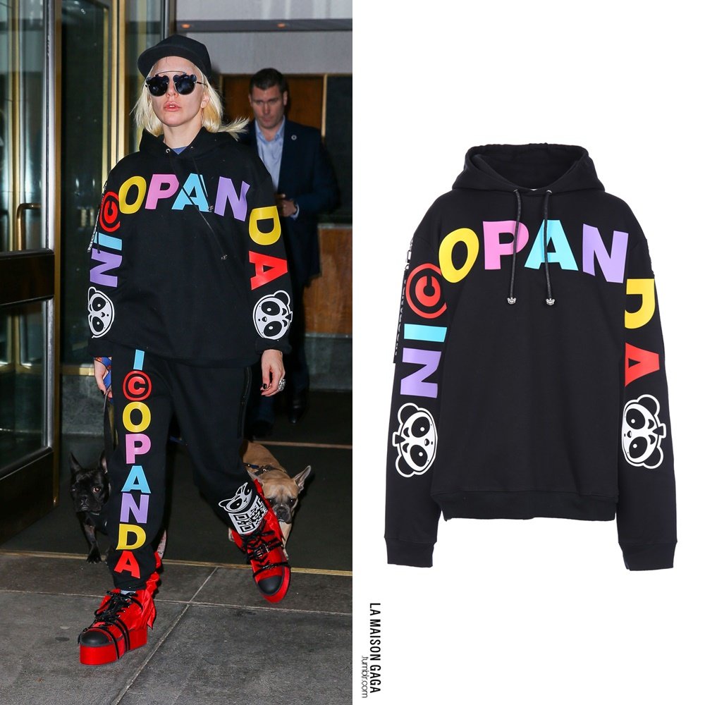 Back in Time: #LadyGaga headed to CA in a full #Nicopanda F/W16