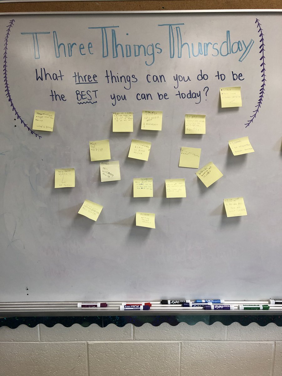 sajensen4's tweet photo. Challenging my students to be the best they can be and creating a community of excellence. I love these morning exercises! #EachChildEachDayExcellence https://t.co/nkbaB12SQC