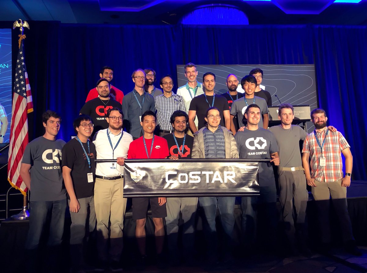 lucacarlone1's tweet image. Our team #CoStar won the 2nd place at the DARPA Subterranean Challenge (Tunnel Circuit)! very proud of our collaboration with JPL, Caltech, and KAIST.  #mitSparkLab #JPL #SubTChallenge