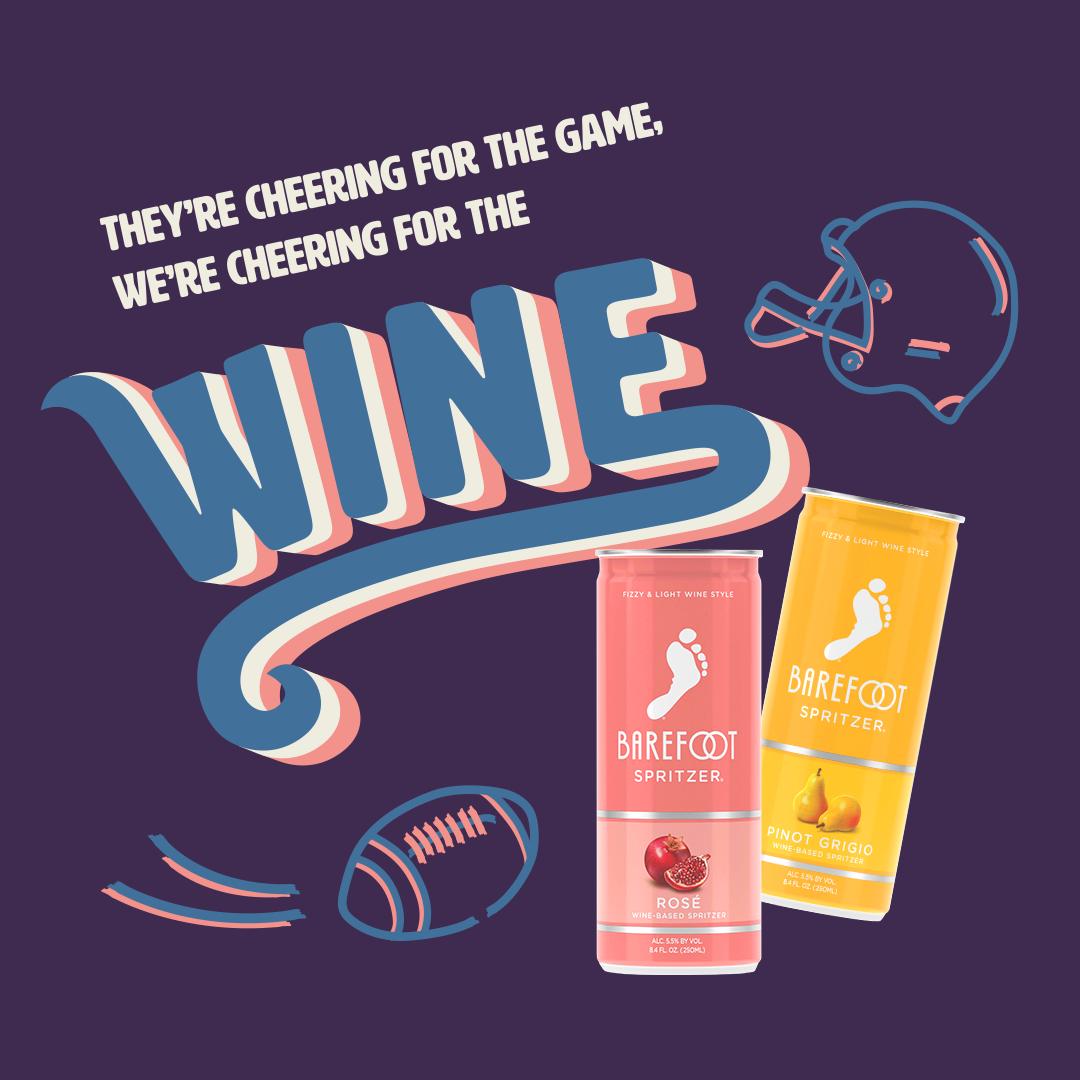 BarefootWine's tweet photo. We're here for it 🏈 #gameday https://t.co/83JNPBum6Y
