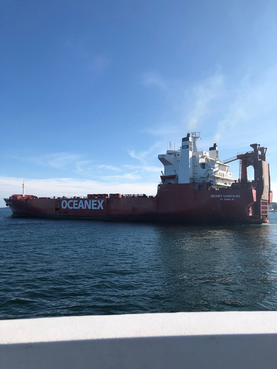 View from the Halifax ferry bound for Dartmouth. This ship looked so close I swear I could reach out it touch it. 

#lovemycity