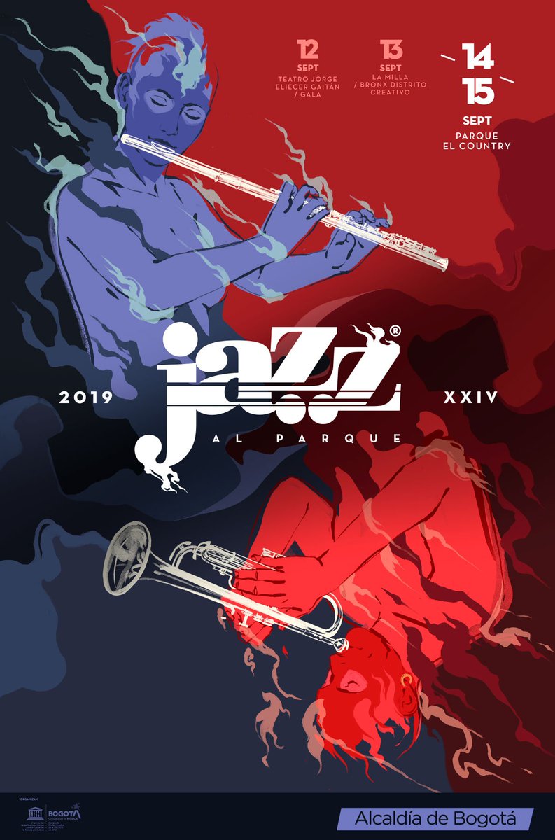 idartes's tweet photo. Llegó el día de celebrar las #GeneracionesDelJazz y les queremos mostrar nuestra imagen oficial para celebrar los 24 años de #JazzAlParque2019. Una fabulosa mezcla de pasado, presente y fusión en un solo escenario los días 14 y 15 de septiembre en el Parque El Country.  🌞🎷🎸🥁 https://t.co/dxUJyNw061