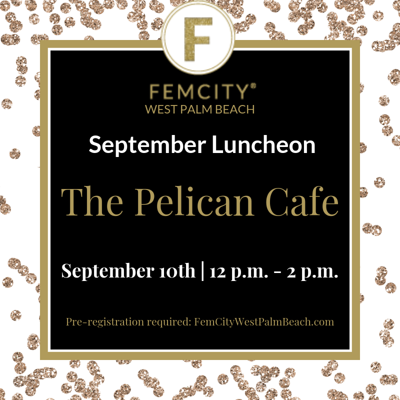 FemCityWPB's tweet photo. On Tuesday, September 10th from noon to 2 p.m., we’ll be gathering at Pelican Café, a quaint, New England-style restaurant serving Italian-American cuisine. Join us for fun, conversation, and networking with local businesswomen at our fall luncheon. 

https://t.co/swEVnweZ6s https://t.co/6wfYJyNW5f